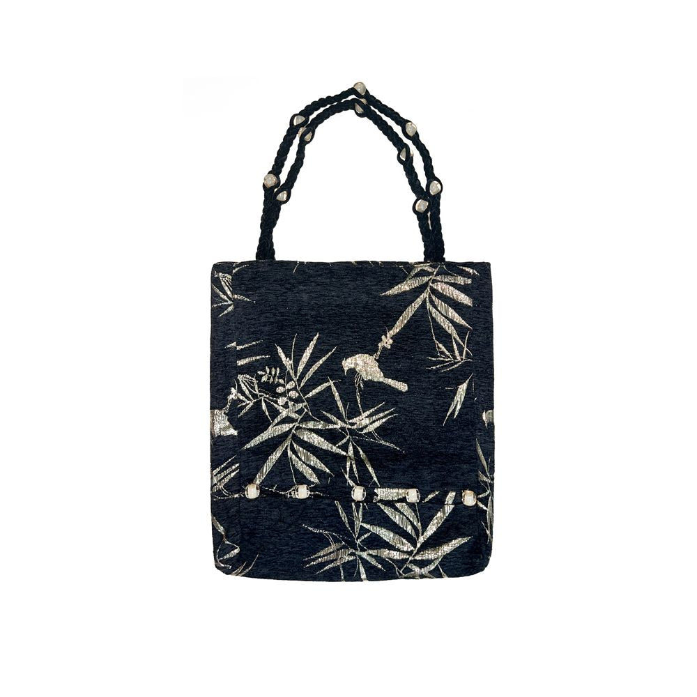 Tail Kite Record Cold Branch Sparrow Quietly Velvet Golden Silk Jacquard Tote Bag Versatile Women s Autumn and Winter New Chinese Style Single Shoulder image 6
