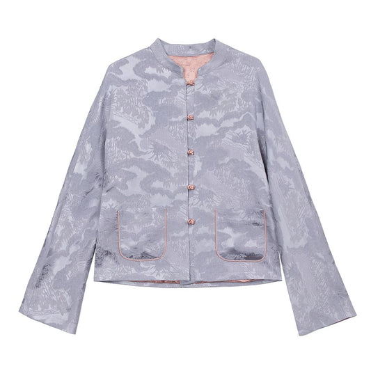 ASAYA4816 – Lilac Elegance Silk Jacket 🌸✨