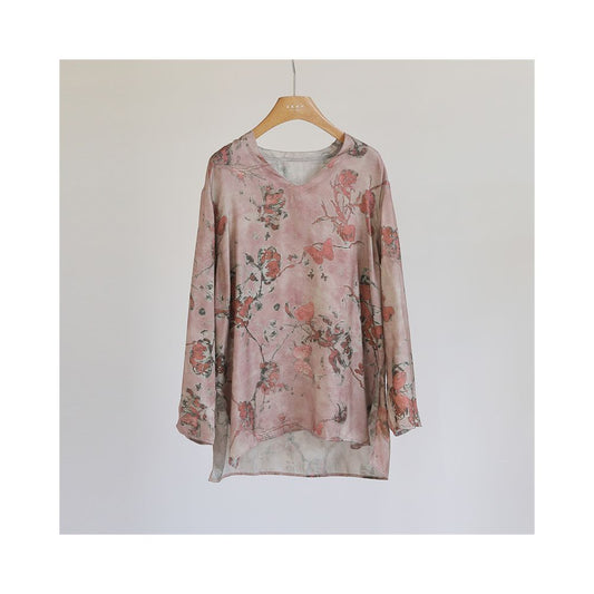 ASAYA4813 – Botanical Silk Blend Top 🌿🎨