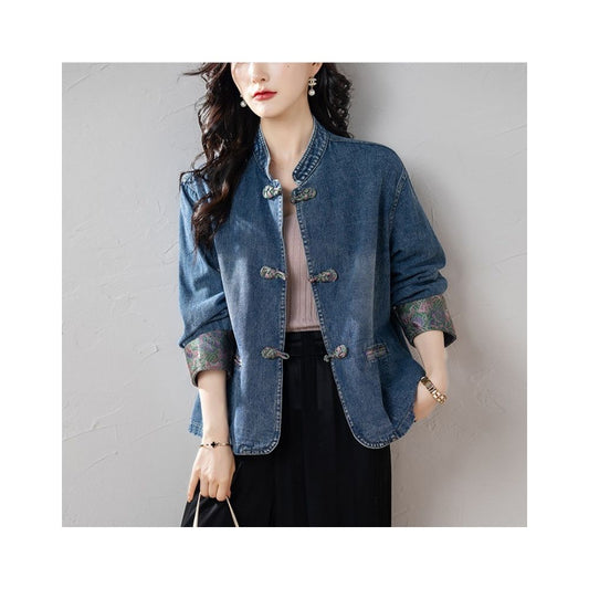 ASAYA4825 – Oriental Denim Charm Jacket 💙✨