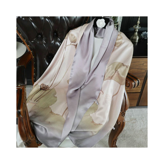 ASAYA4826 – Imperial Blossom Silk Scarf 🌸✨