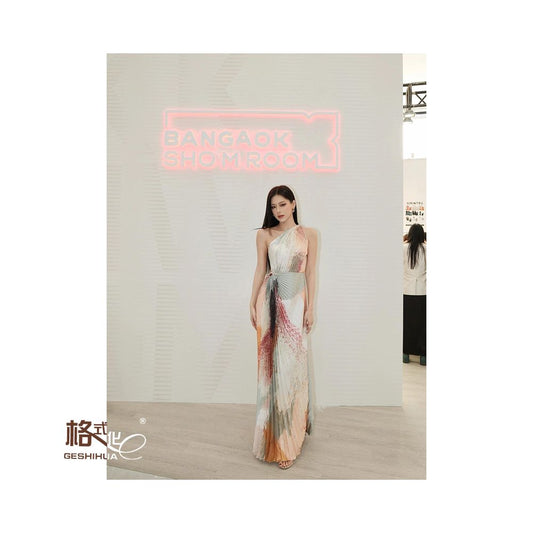 ASAYA4838 – Aurora Pleats One-Shoulder Dress 🌅✨