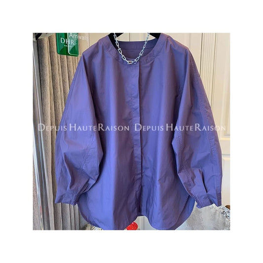 ASAYA4855 – Violet Breeze Oversize Shirt 💜🌬️