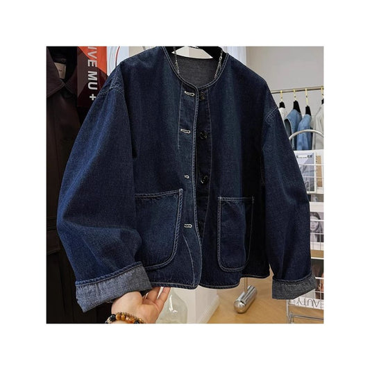 ASAYA4850 – Indigo Minimalist Denim Jacket 🌀