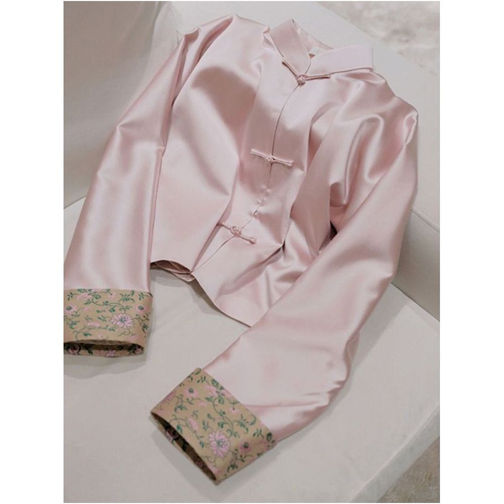 New Chinese retro improved buttoned shirt 2025 autumn and winter new chiffon niche design embroidered Tang suit top image 1