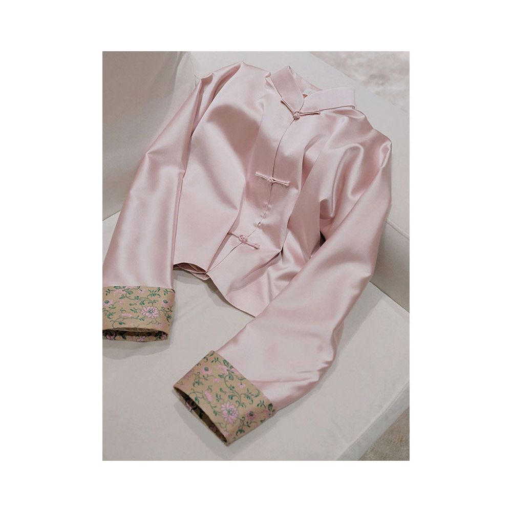 New Chinese retro improved buttoned shirt 2025 autumn and winter new chiffon niche design embroidered Tang suit top image 11