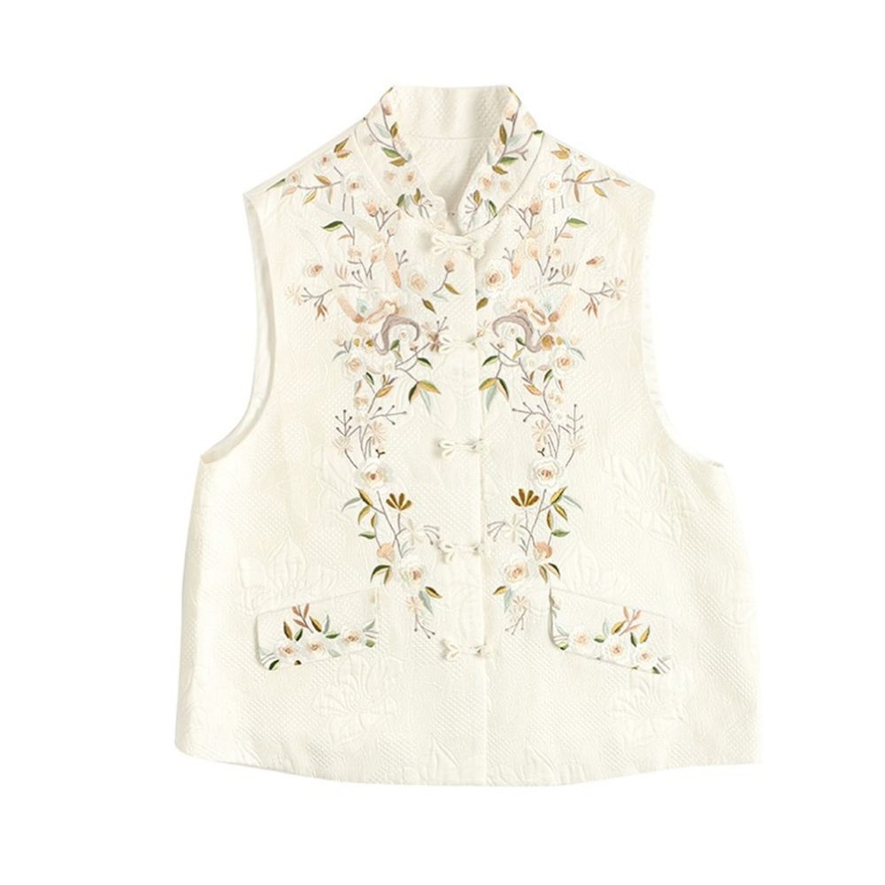 Offline blood loss price CPP926 pure handmade nail bead buckle heavy industry embroidery Western style new Chinese style spring and autumn vest image 46
