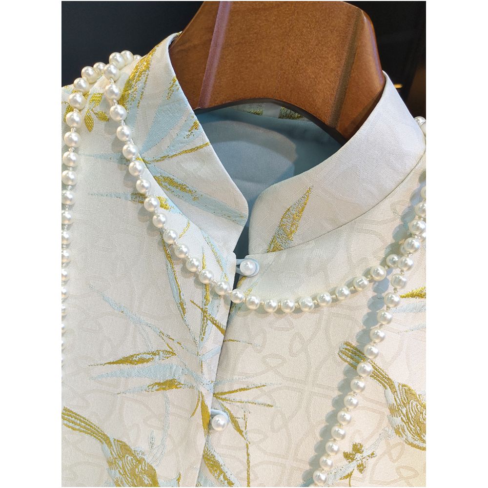 Retro Jacquard Brocade Chinese Style Vest Women s Design Fashionable New Chinese Style Young Style Reduced Age Cheongsam Sleeveless Tang Costume image 3