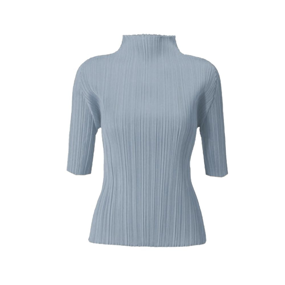 Whitecube early spring mid sleeve design T shirt with three quarter sleeves and a otaku style top with pleats and short sleeves as a base for women image 5