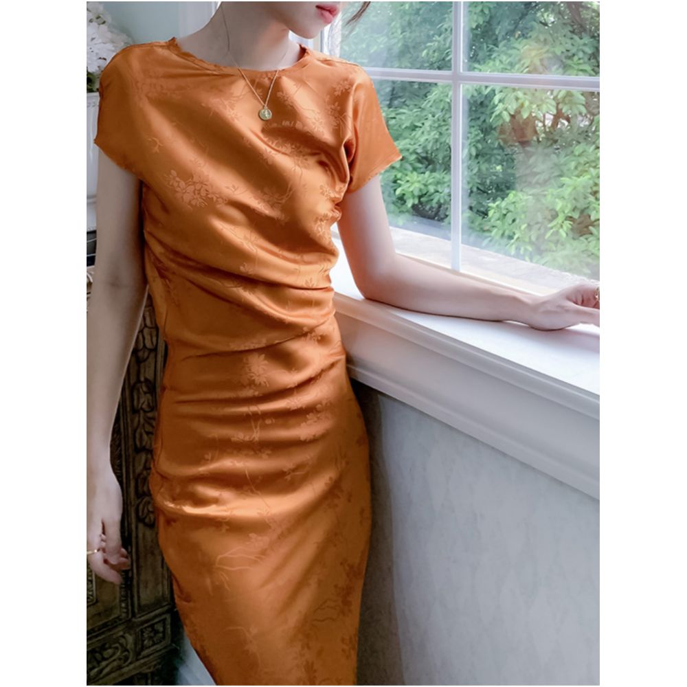 Deer and Rose New Chinese Morning Robe Dress with Female Temperament Waist cinching French niche Design Western Style Fairy Long Skirt image 15