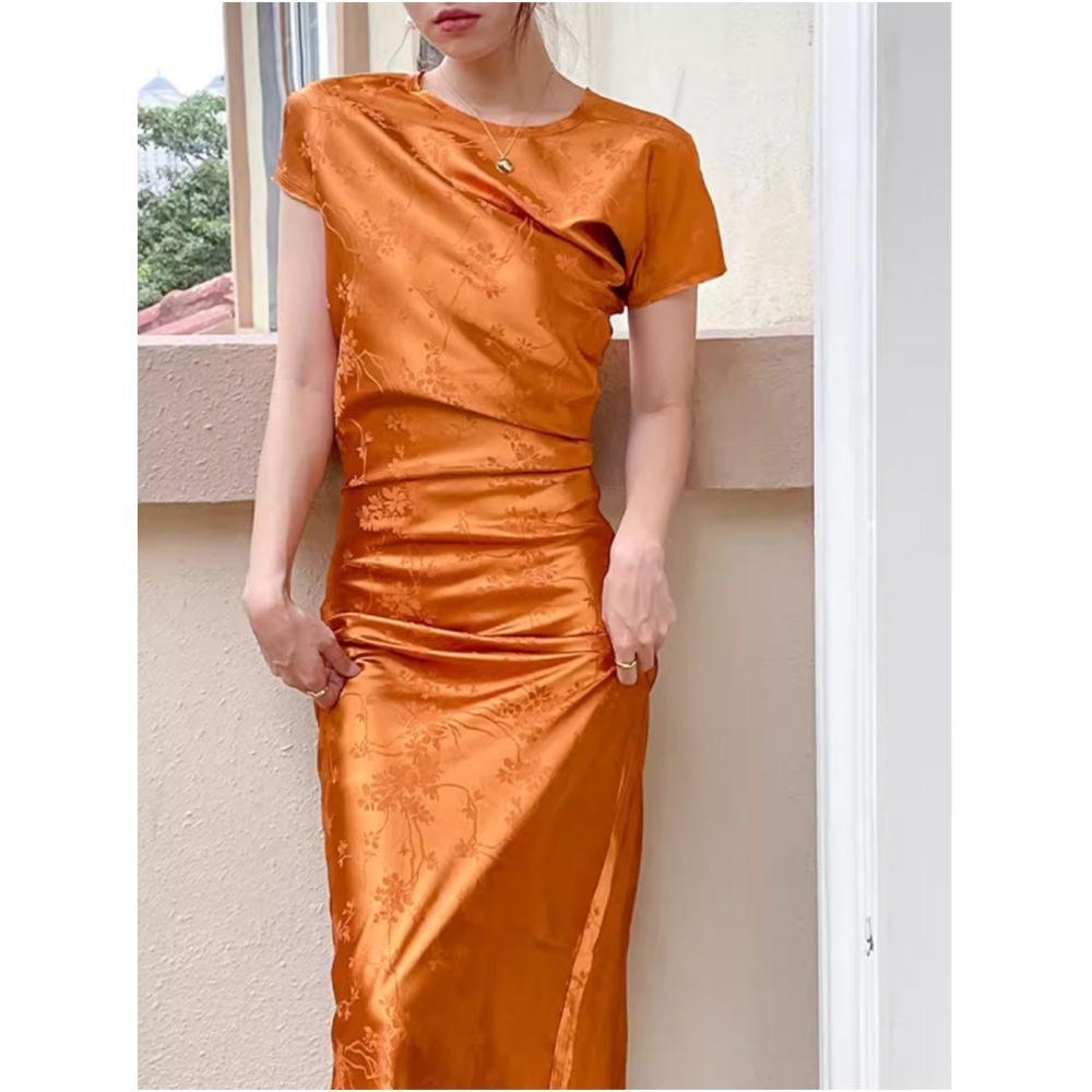 Deer and Rose New Chinese Morning Robe Dress with Female Temperament Waist cinching French niche Design Western Style Fairy Long Skirt image 16