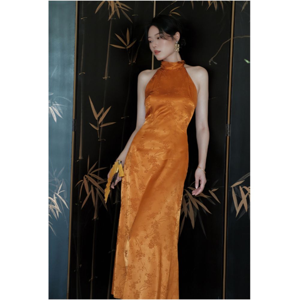 Deer and Rose New Chinese Morning Robe Dress with Female Temperament Waist cinching French niche Design Western Style Fairy Long Skirt image 17