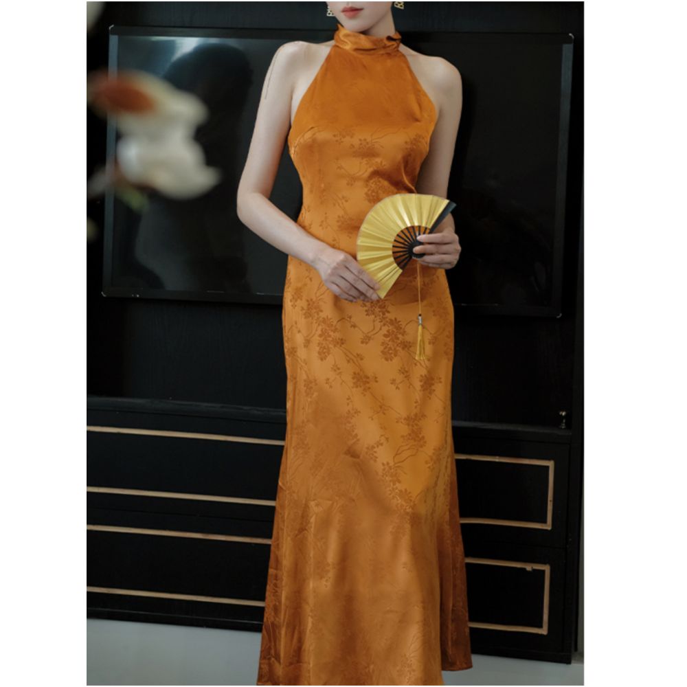 Deer and Rose New Chinese Morning Robe Dress with Female Temperament Waist cinching French niche Design Western Style Fairy Long Skirt image 18