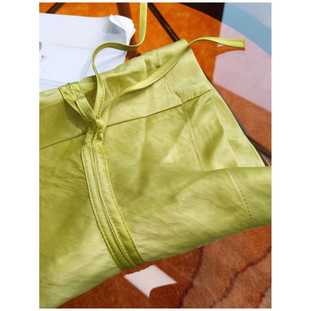 Green high end acetic acid cheongsam dress for women s daily summer new style retro buckle casual loose over the knee dress image 5