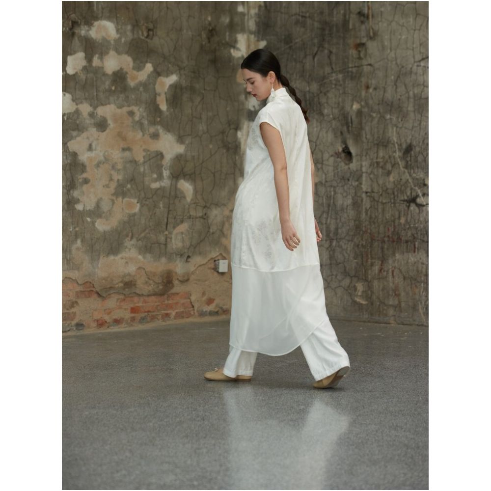 TAORAN New Chinese style Improved Cheongsam Skirt 2024 New Slant Front Elegant High end Chinese Style Girl Dress image 5