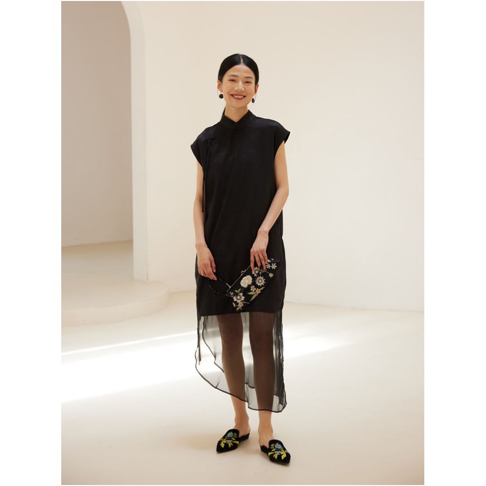 TAORAN New Chinese style Improved Cheongsam Skirt 2024 New Slant Front Elegant High end Chinese Style Girl Dress image 12