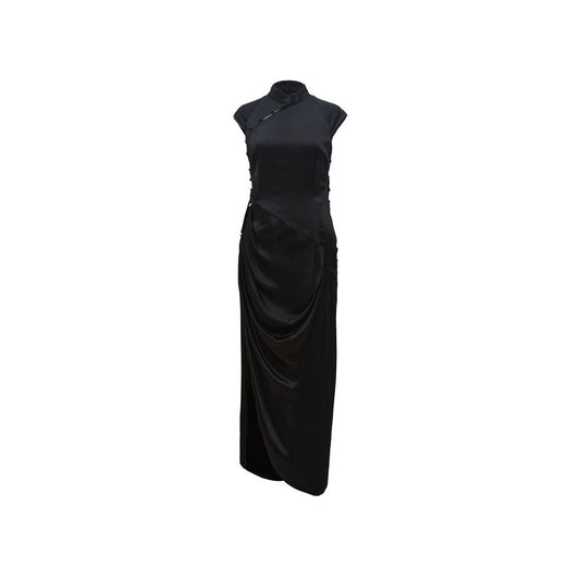 Asaya831  - Clearance Original design black and white elegant new Chinese style modified cheongsam exquisite romantic dress