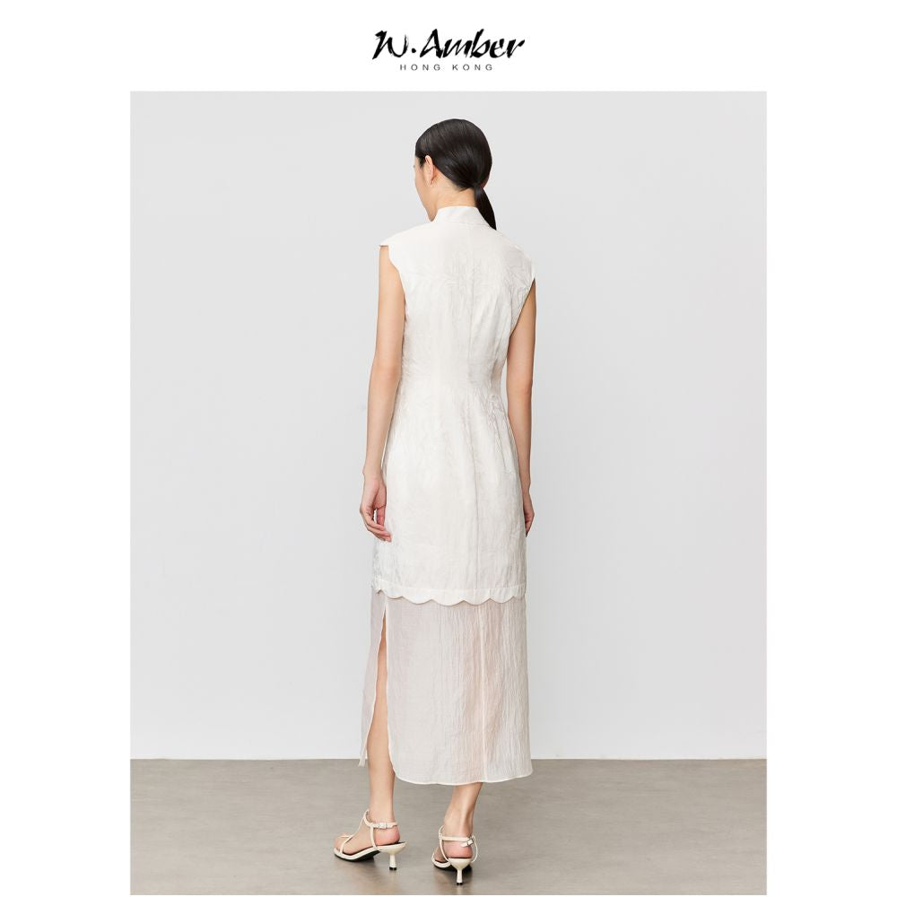 W Amber s new Chinese style improved cheongsam for women slim and youthful high end Chinese style dress with a girlish temperament image 5