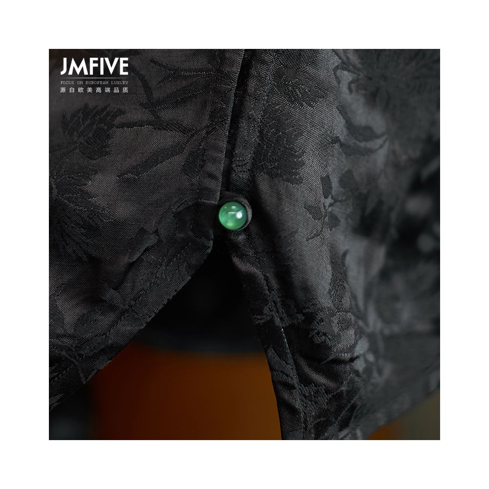 Chinese style retro jacquard long sleeved shirt for women 2025 spring and autumn national trend new Chinese style jacquard slim fit top for women image 4