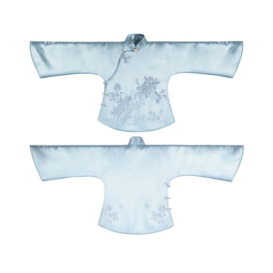 Asaya432 - Flowers are slightly restrained A city of wind Retro buttoned Chinese tops embroidered inverted large sleeves girl s daily female Republic of China style
