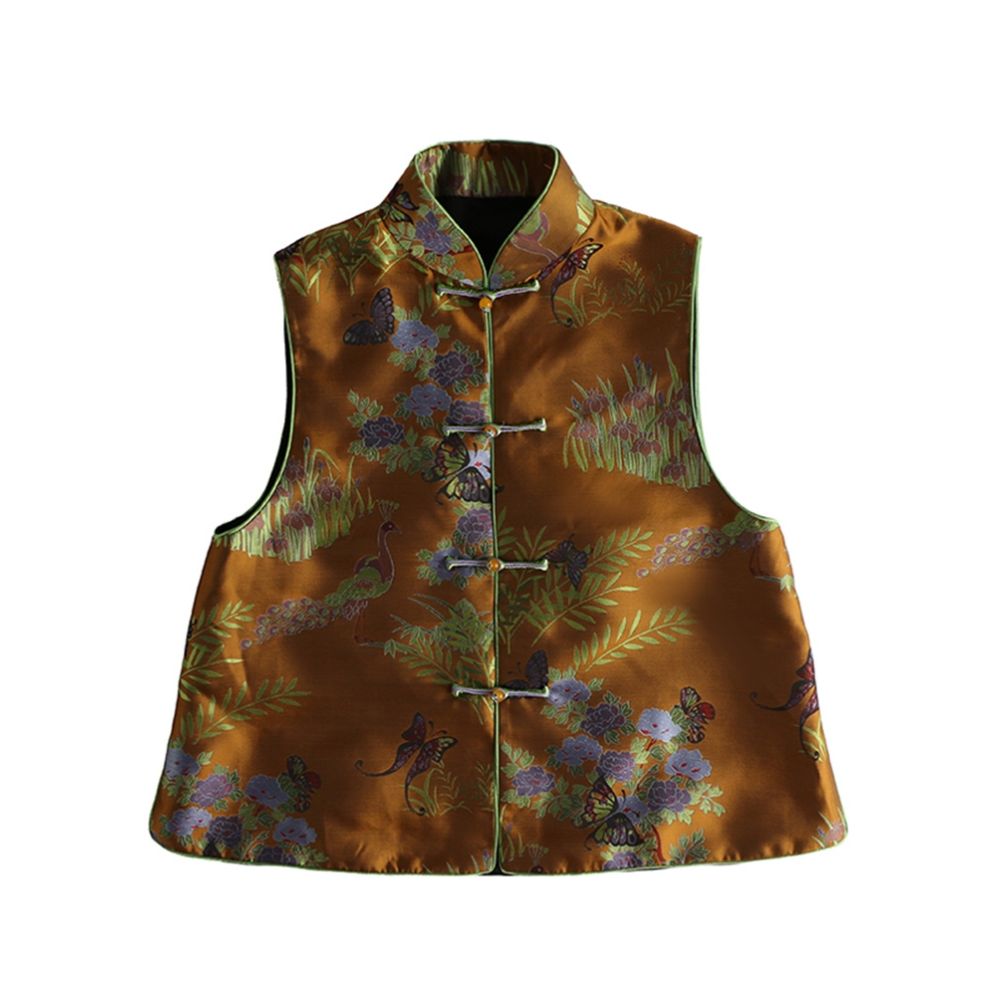 Town store baby JCL769 looks at butterfly entering orchid room stand up collar button sleeveless versatile vest top spring autumn winter image 189