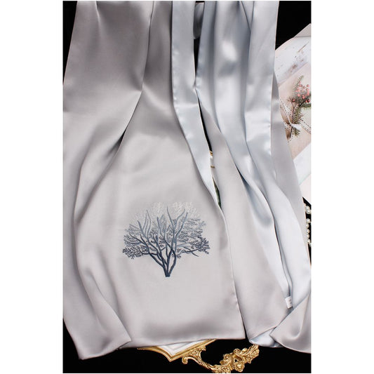 Asaya39 - Embroidered mulberry silk long scarf middle aged men and women s silk scarf embroidered Suzhou silk Suzhou embroidery special souvenir