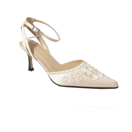 Asaya0461 - Tinker Embroidered Pointed Fine Heels Gentle High Heels Autumn New Style Chinese Silk Wedding Shoes Satin Single Shoes for Women