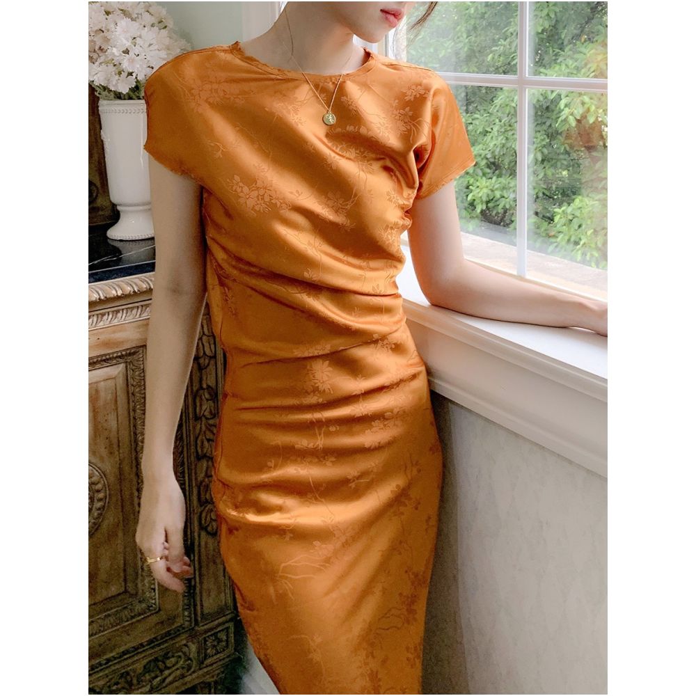 Stunning French retro high end dress with slimming and niche design irregular and stylish fairy dress for women in summer image 5