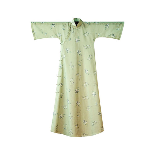 Asaya0273 - Wilderness in the mountains and wilderness One city style fluff Inverted sleeves printed with retro Republic of China style cheongsam for daily wear Original