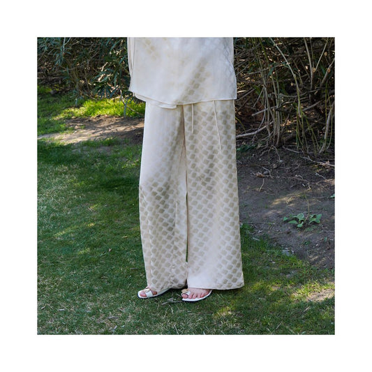 ASAYA4875 – Serene Satin Jacquard Pants🌿✨