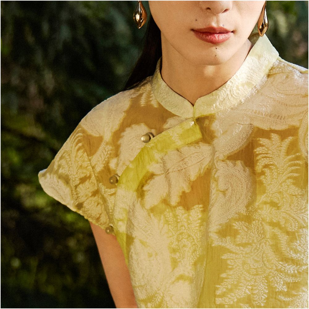 Naivee New Chinese H shaped Jacquard Improved Cheongsam for Banquet Light Dress Women image 3