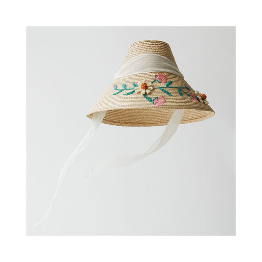 ASAYA4889 – Jardin Raffia Embroidered Sunhat 🌿👒