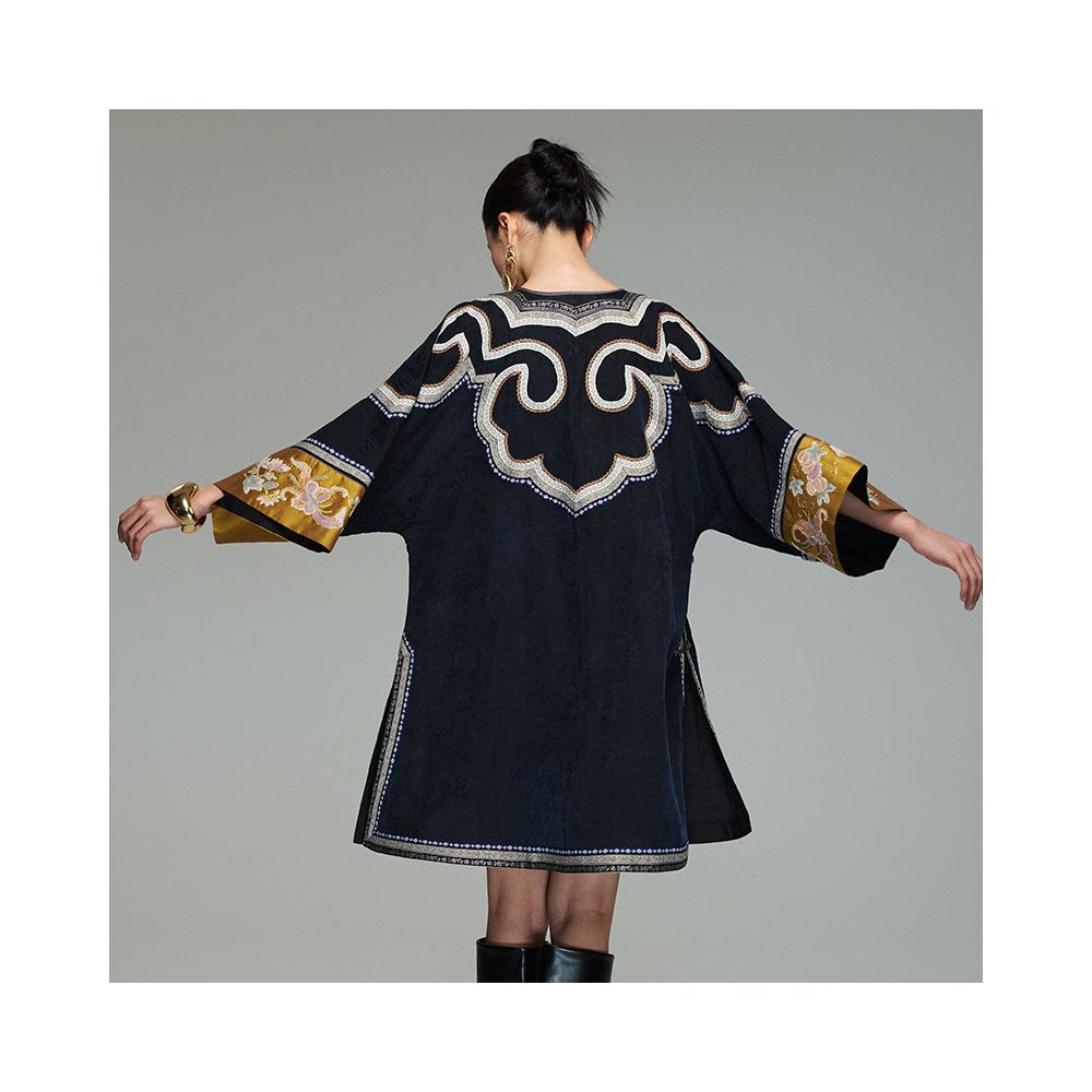 First Encounter with Thirteen Mothers Shanghai Non Fragrant Cloud Yarn Silk Dress New Chinese Style Mulberry Silk Hanfu Dress image 5