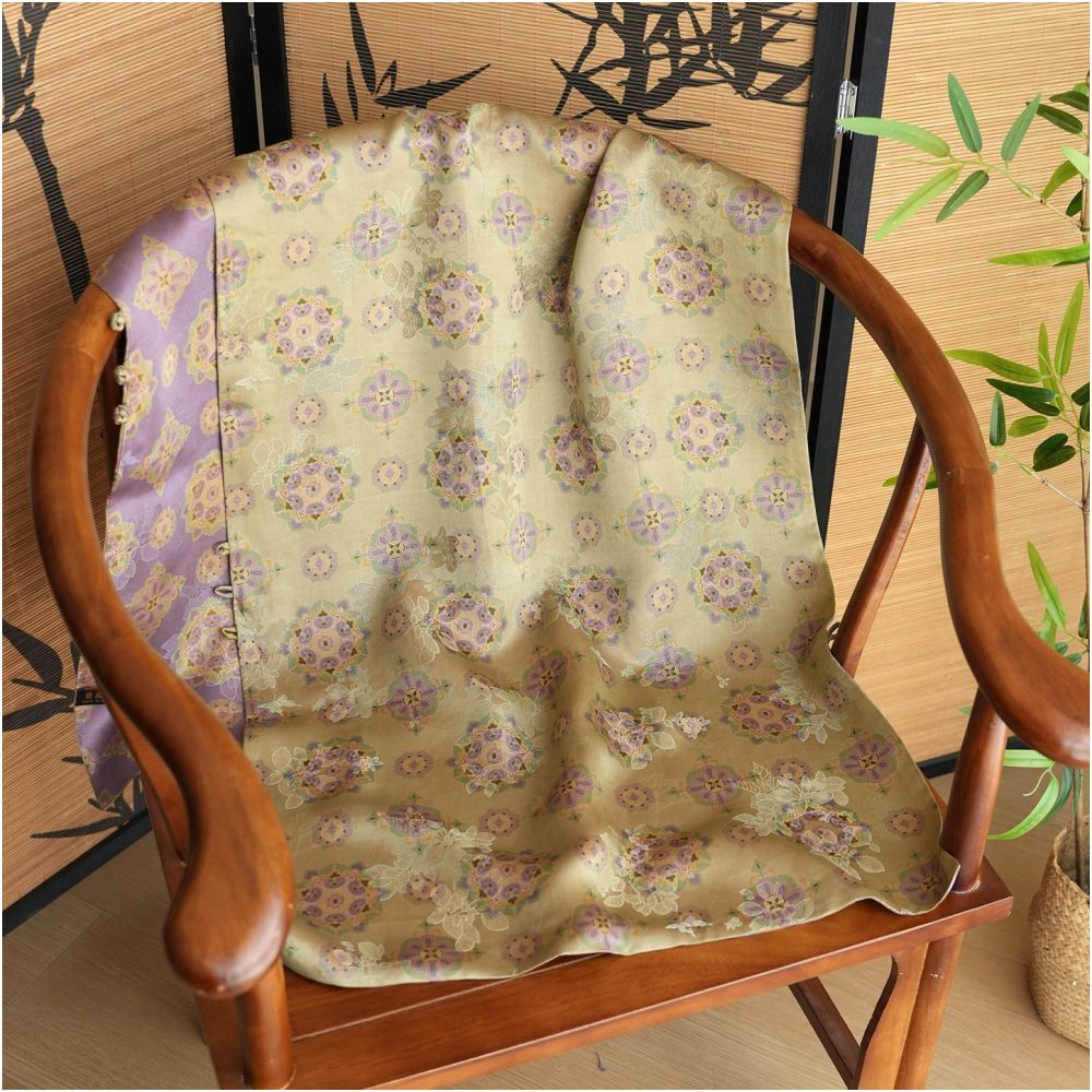 Changrong Baoxiang Flower Fragrance Cloud Yarn Double layer Silk Double sided Shawl Buckle Chinese Style Long Scarf Premium Gift Box image 4