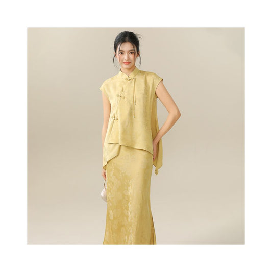 ASAYA4930 – Golden Orchid Jacquard Set 🌼✨