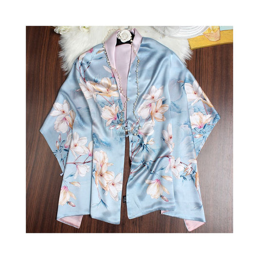 ASAYA4951 – Luminous Silk Garden Shawl 🌸✨