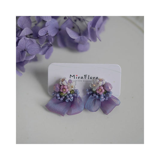 ASAYA4973 – Violet Whisper Beaded Earrings 💜🌸