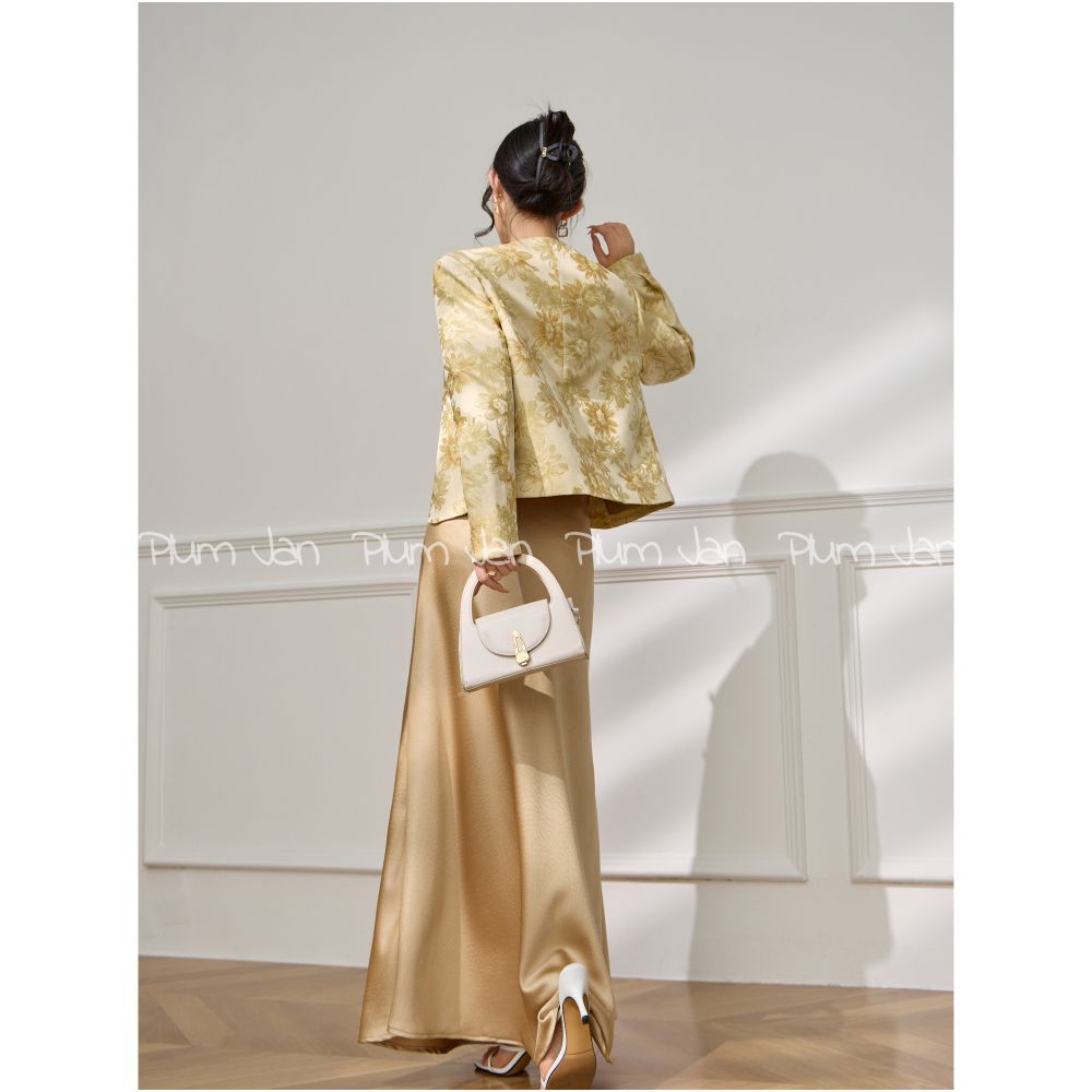 Plum Jan Early Autumn Atmosphere 2025 Wear Jacquard New Chinese Style Short Jacket Formal Occasion National Style Top image 4