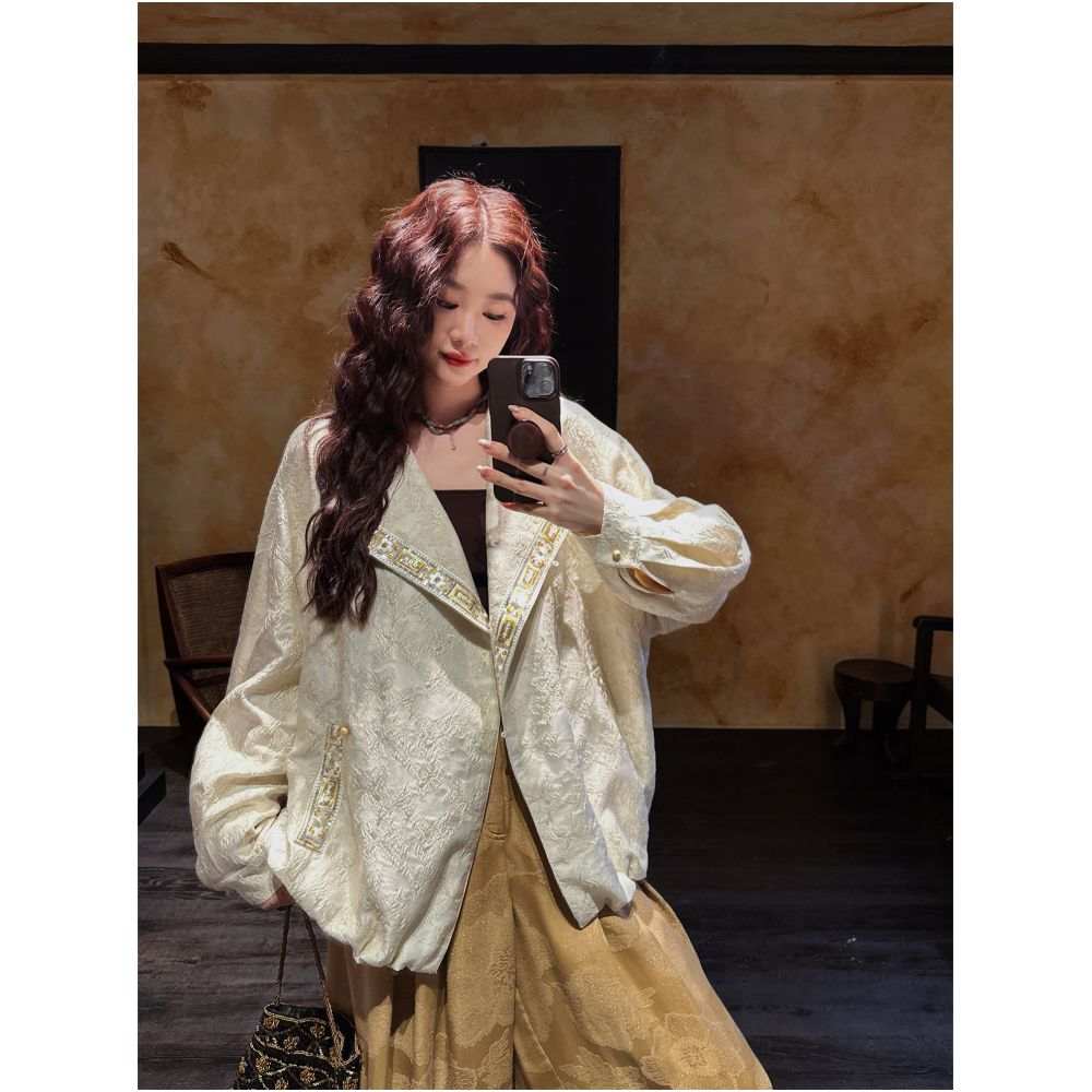 ASAYA5020 – Celestial Brocade Embellished Jacket 🌙💫