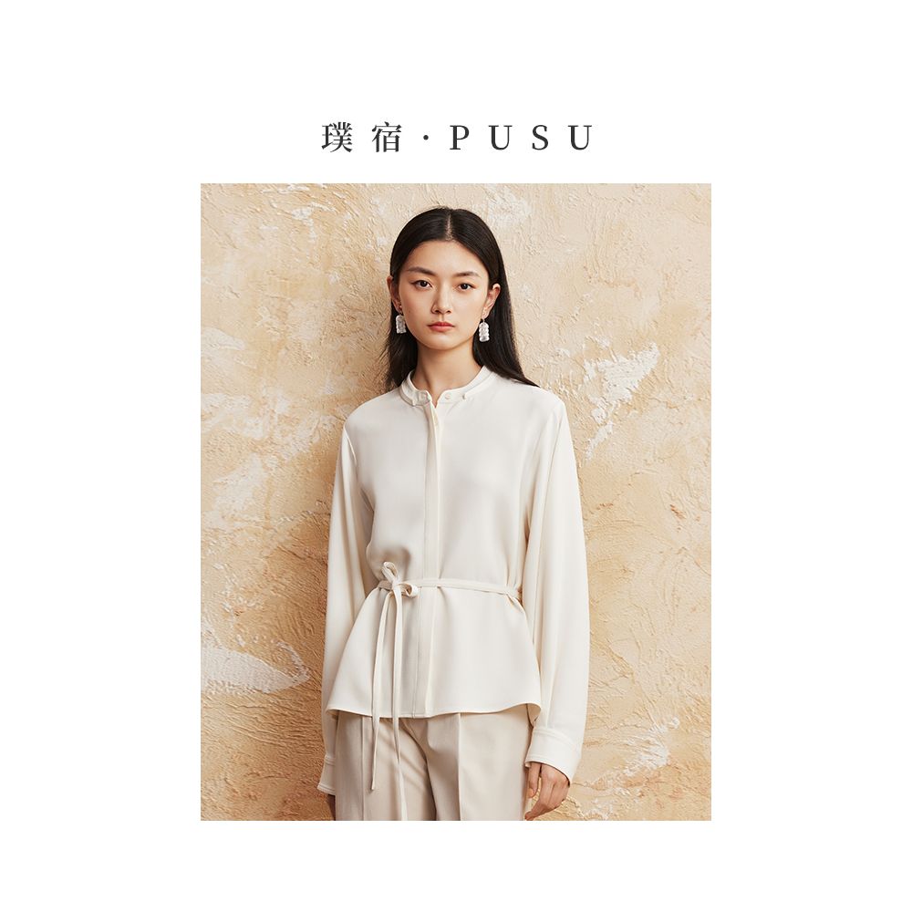 Pusu s new Chinese style shirt with a cinched waist design for women featuring a Chinese style shirt and a high end temperament Spring and Autumn 2025 new collection image 10