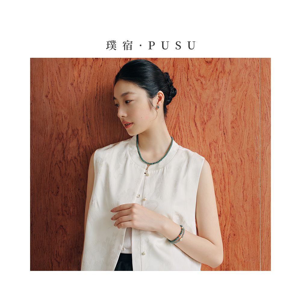 Pusu new Chinese style standing collar jacquard vest for women summer style vest vest with vest and vest high end feeling 2025 new model image 3