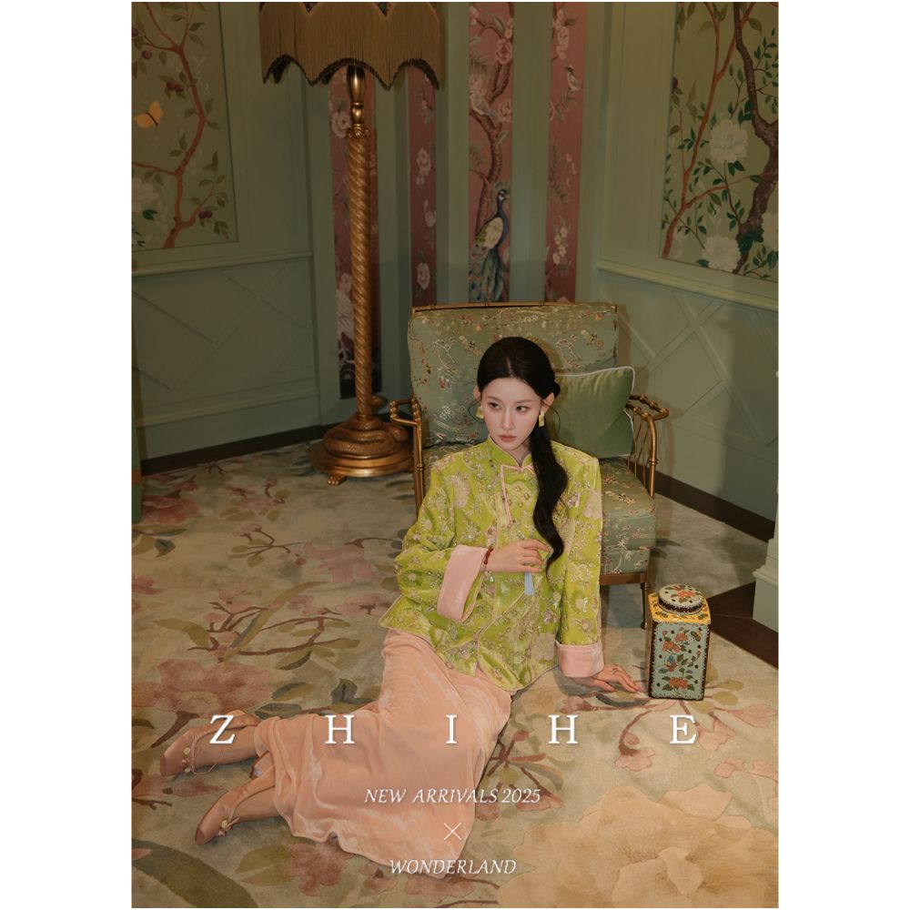 Wuyan Yihe Yingying Fuyang Jing Luxury Chinese Style Silk Velvet Bead Embroidered Coat Half Skirt image 1
