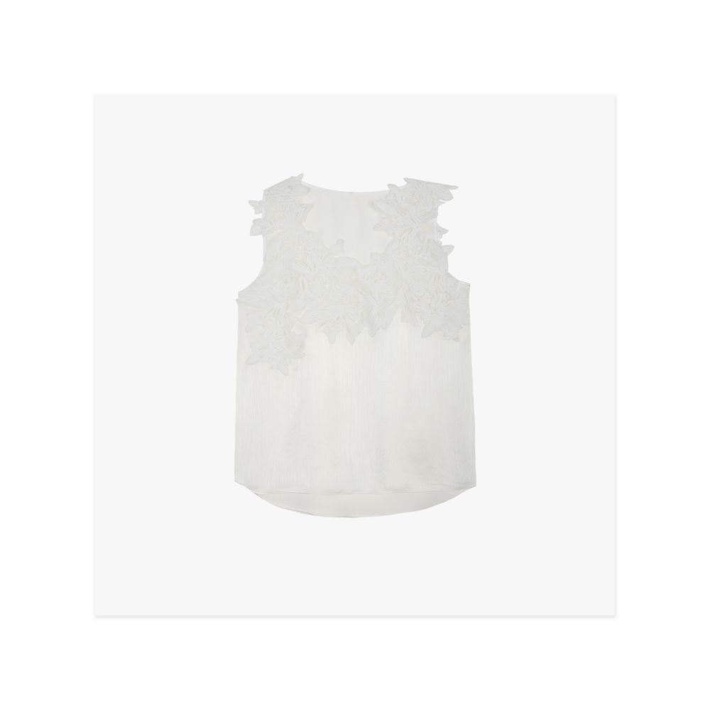 ASAYA5062 – Lace Bloom Silk Top 🌸🖤