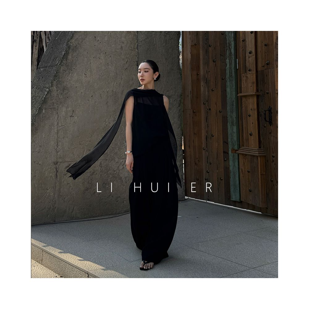 LiHuiEr Ulaanbaatar Peninsula sleeveless top women s summer design sense niche shirt chiffon shirt image 3