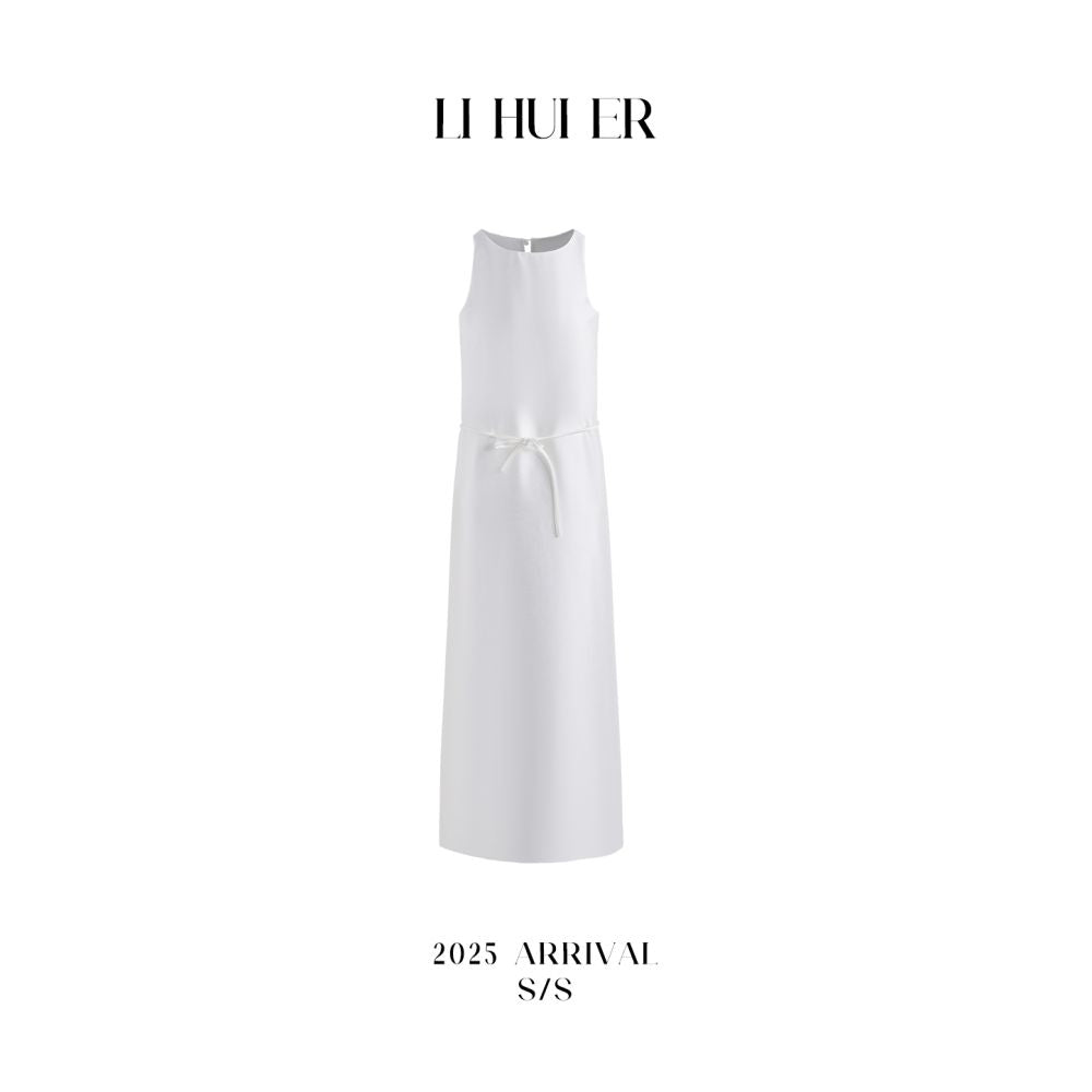 LiHuiEr simple fog black dress for women exuding a sense of luxury and slimming temperament Sleeveless vest dress image 7