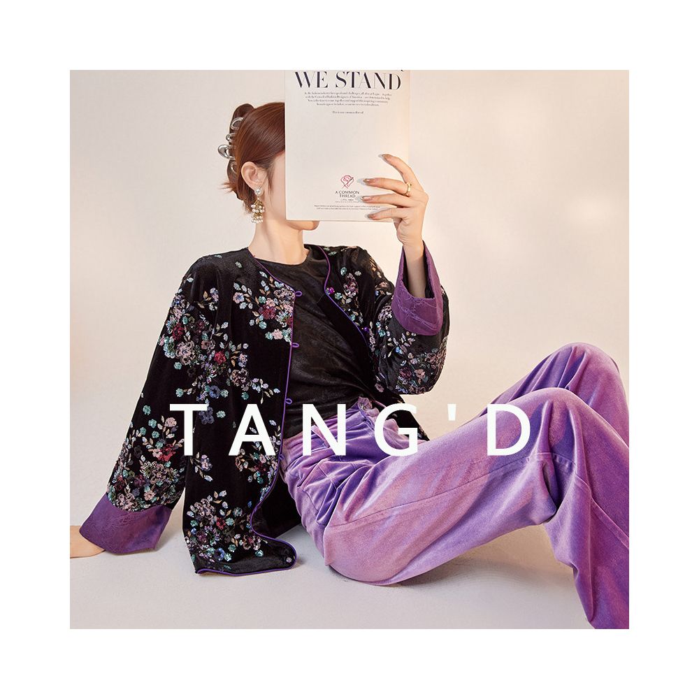 Tangdou Couture Jade Flower Butterfly New Chinese Style Loose Heavy Floral Embroidery Sequined Jacket for Women image 1