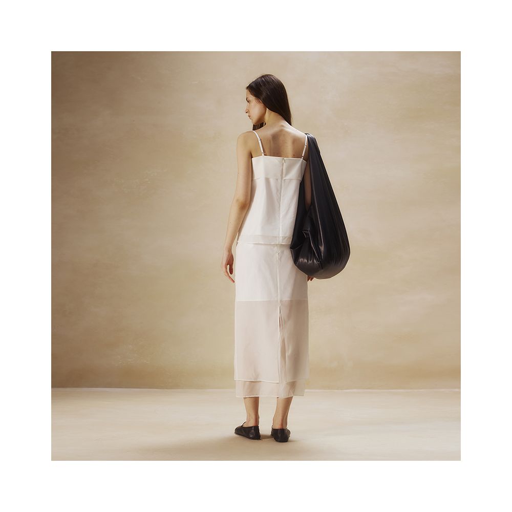 INTHELI Handmade floral organza tank top u0026Handmade floral organza skirt image 9