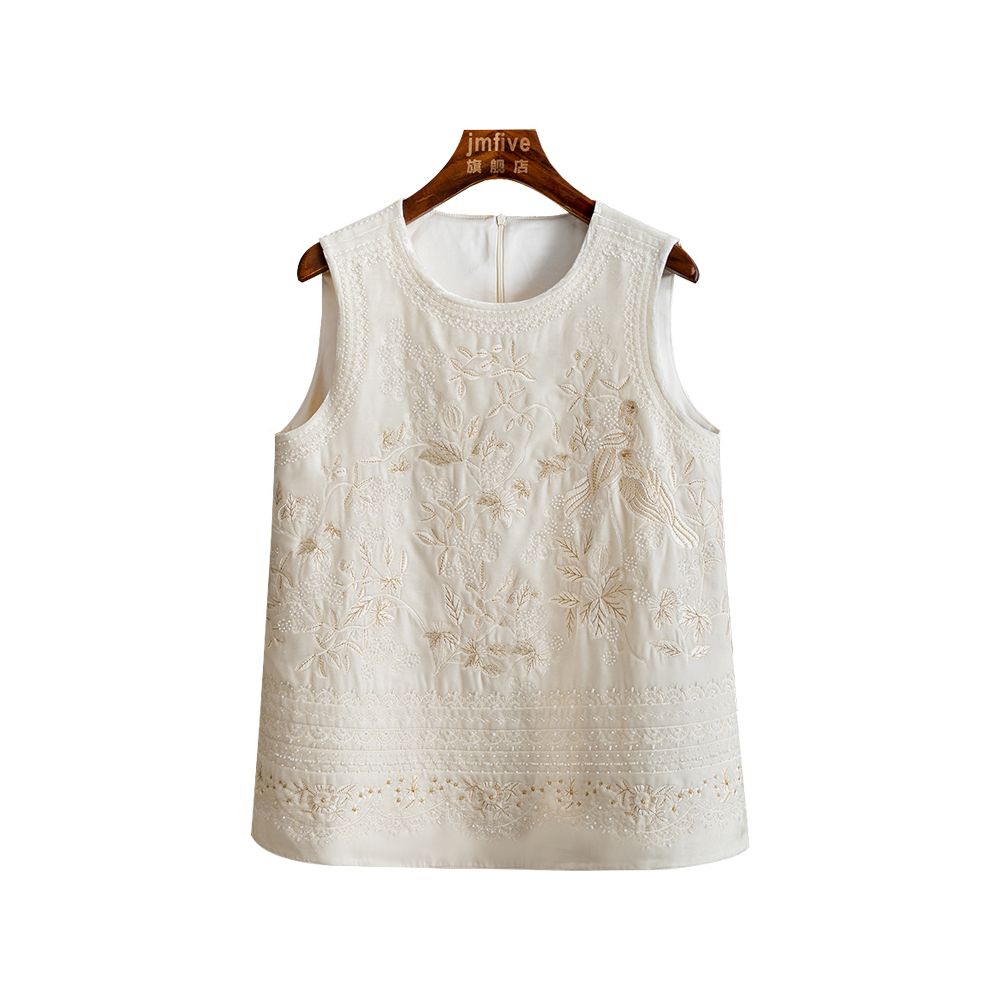 New Chinese Style Silk Velvet Heavy Embroidery Vest for Women Autumn 2025 New Arrival Mulberry Silk Chinese Style Vest for Women image 8