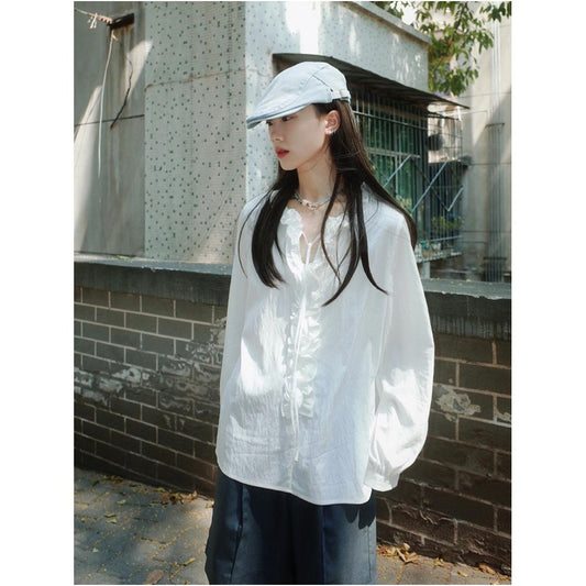 ASAYA5121 – Ivory Poet Blouse 🤍📜