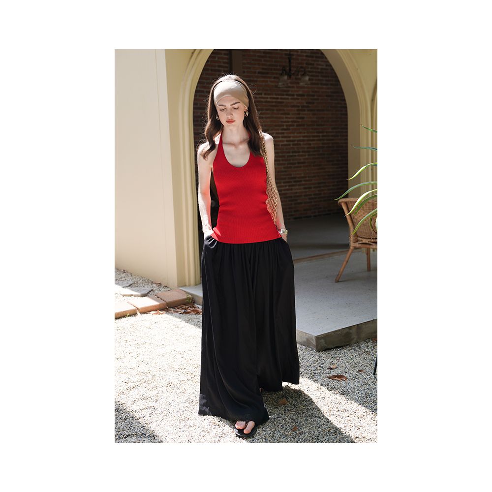 Miorastudio French retro old money style wide leg pants with a sense of drape floor length pants suit casual pants image 4